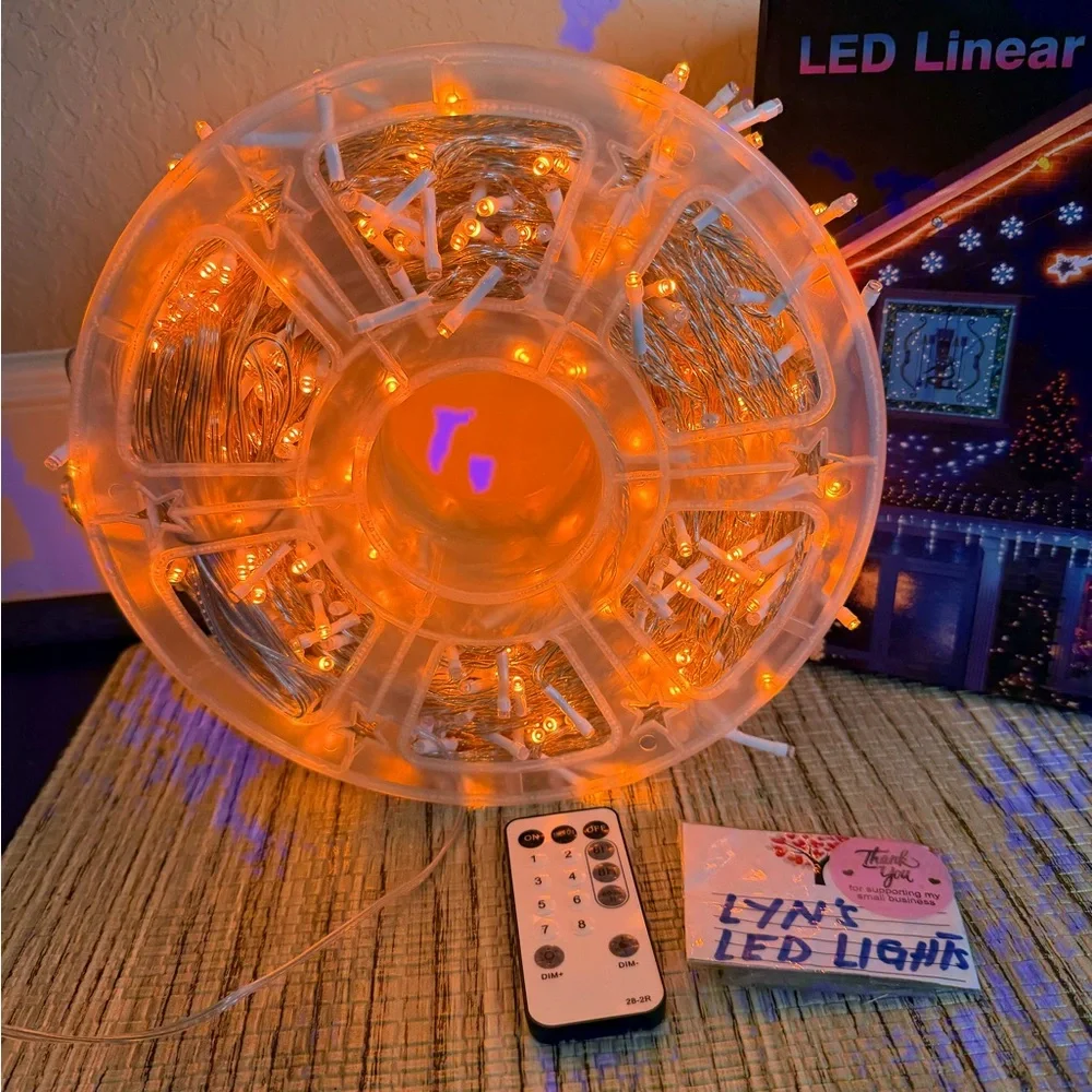String Lights Purple and Orange Waterpoof 400ft